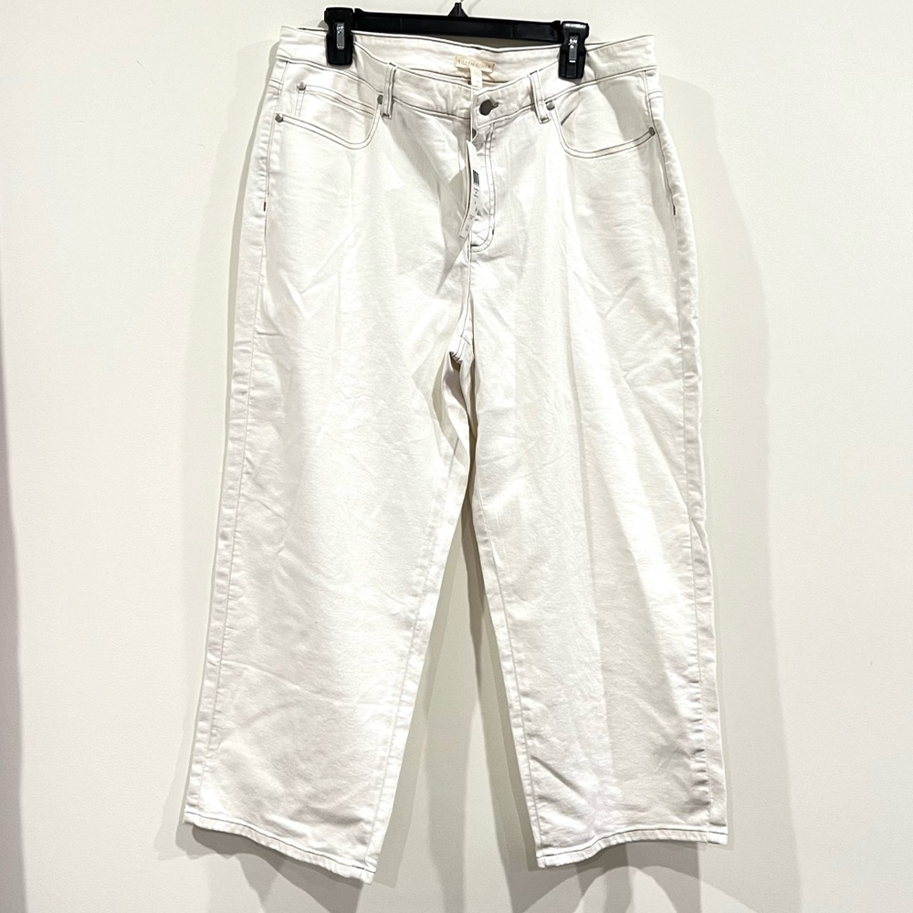 FINAL PRICE Eileen Fisher Undyed Denim High Rise Cropped Organic Cotton Jeans